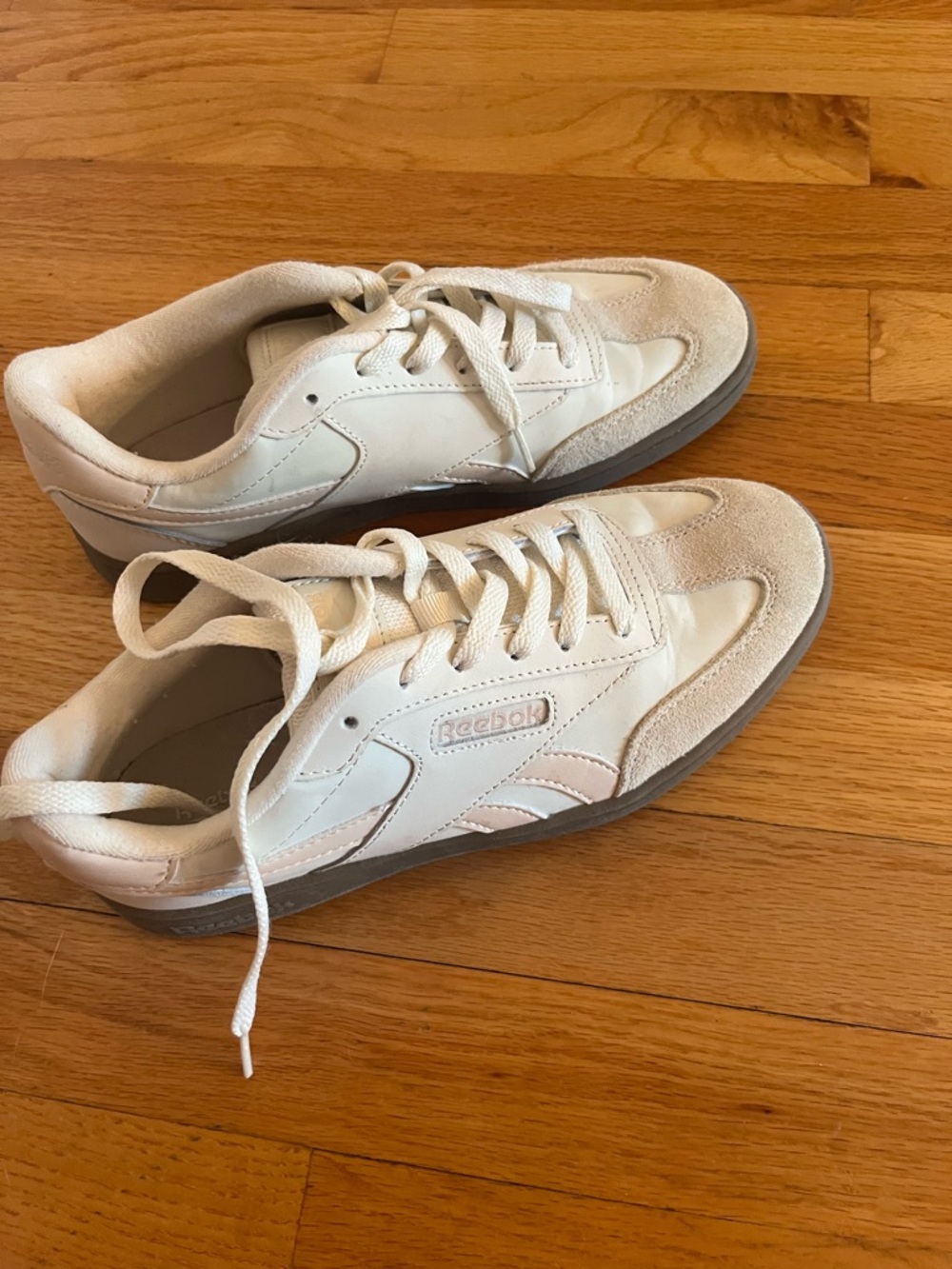 Reebok White Low-Top Lace-Up Sneakers